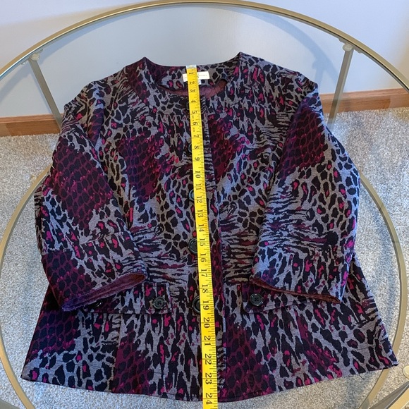 Studio Works Button Front Leopard Print Jacket - Picture 12 of 16